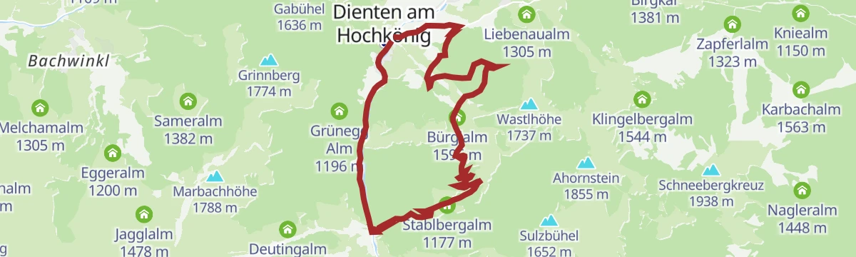 Route map: MTB Tour - Hirscheggalm Runde (Tour 5)